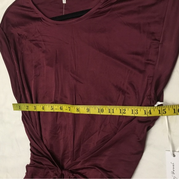 YOUNG FABULOUS AND BROKE Elegant Burgundy Maxi Dress - Picture 5 of 15